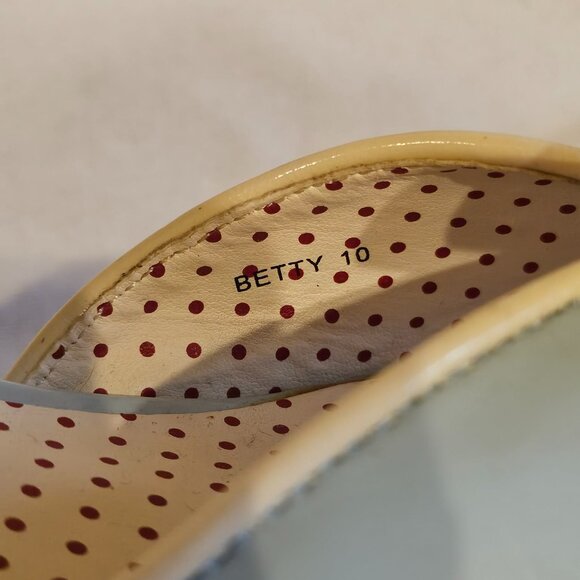 B.A.I.T. But Another Innocent Tale Blue Cream "Betty" Women Heels size 10 - Picture 6 of 6